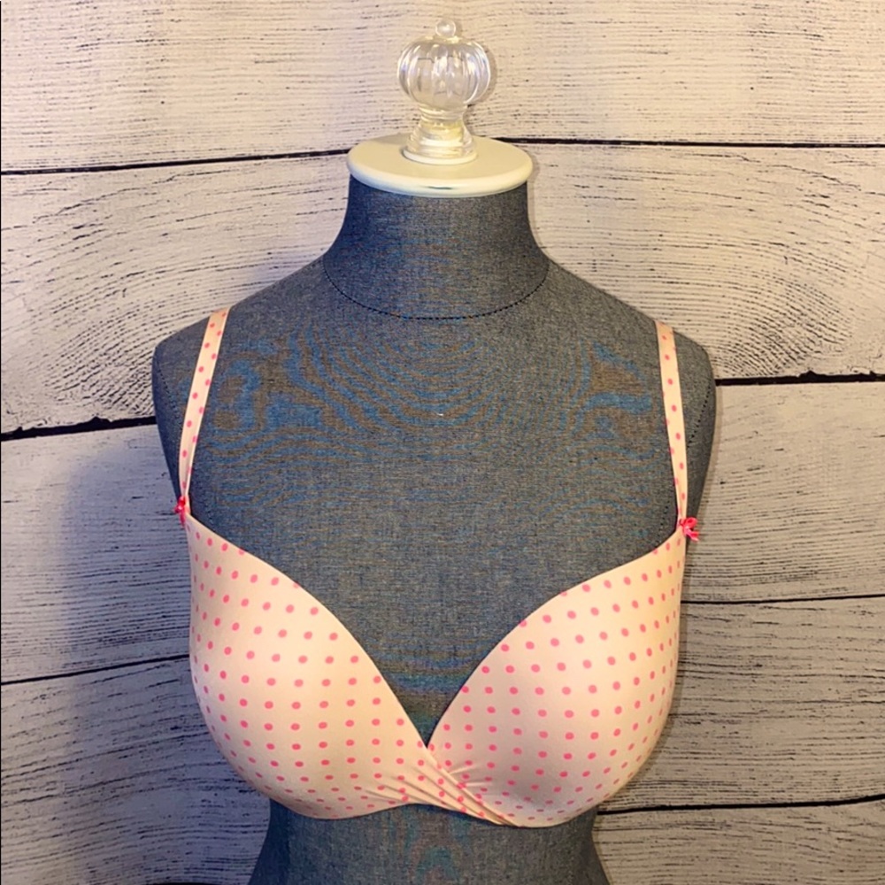 Victoria’s Secret Pink Polka Dot Plunge Bra